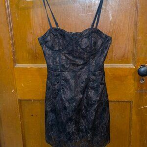 American Eagle Black Lace Mini Dress